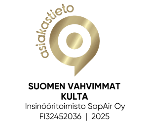 SapAir Oy Suomen Vahvimmat Kulta -sertifikaatin logo